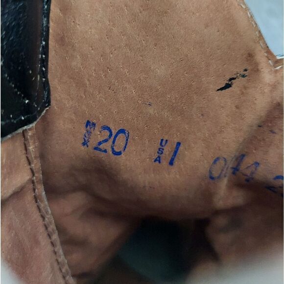 Jar Boots Black Ostrich Print Western Cowboy Boots Size 1 - Picture 12 of 12